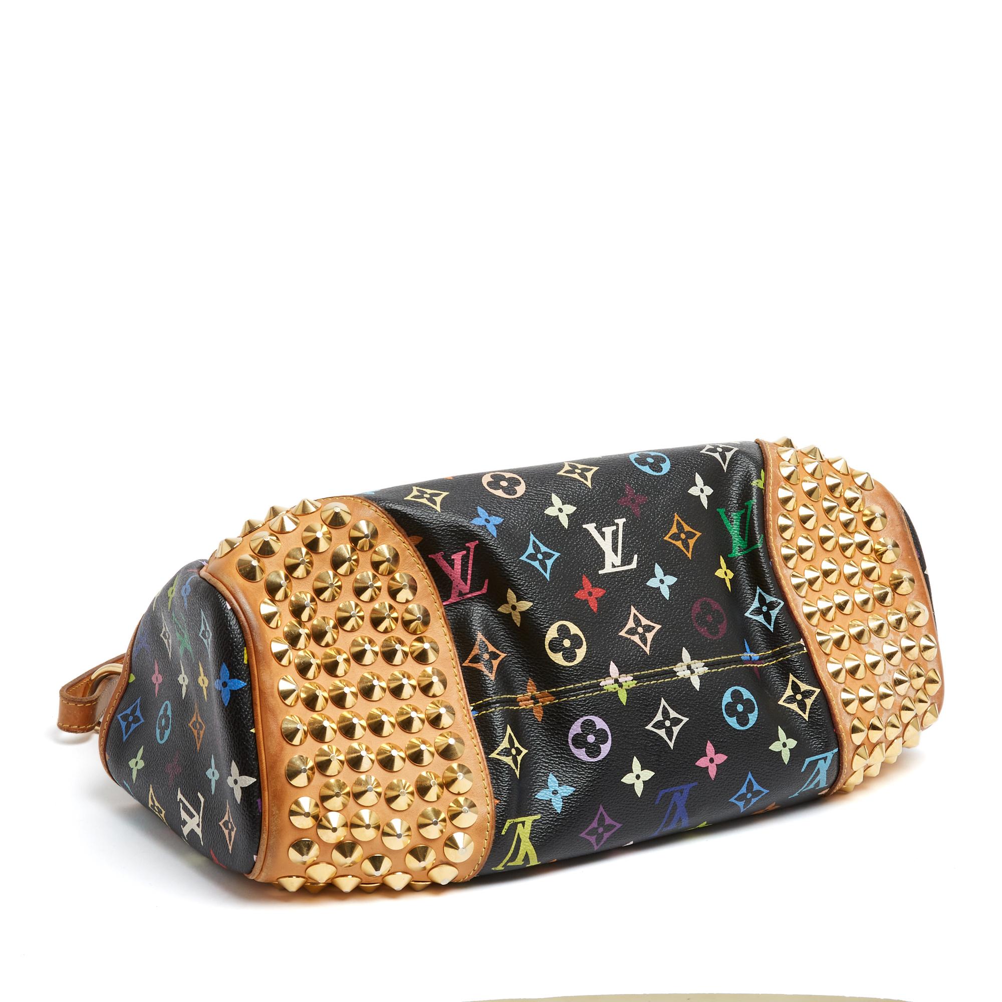 Women's Louis Vuitton 2010 LV Sac Chrissie Murakami Black Monogram Canvas Shoulder Bag