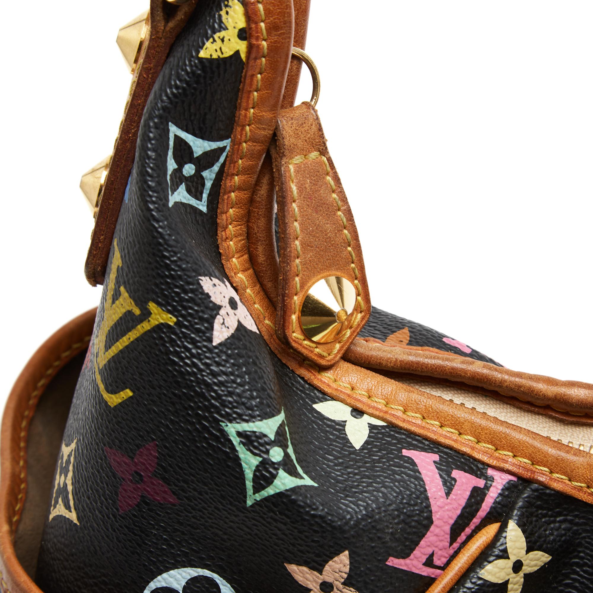 Louis Vuitton 2010 LV Sac Chrissie Murakami Black Monogram Canvas Shoulder Bag 1