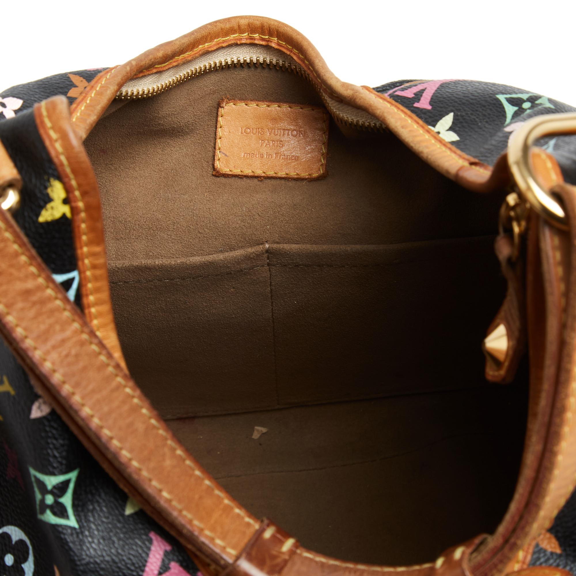 Louis Vuitton 2010 LV Sac Chrissie Murakami Black Monogram Canvas Shoulder Bag 2