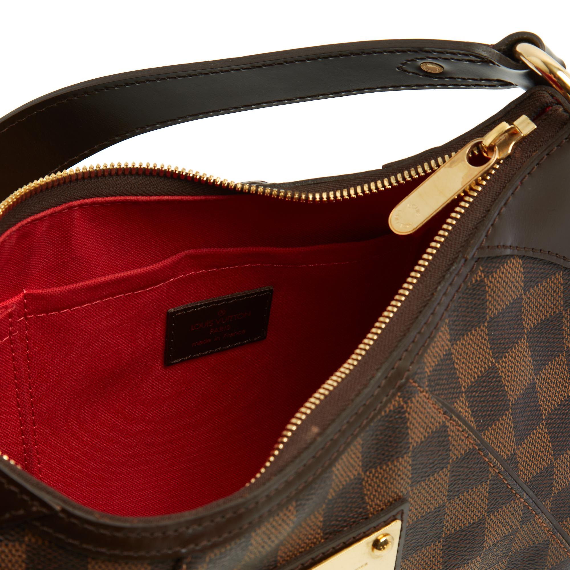 Louis Vuitton 2010 Bolso de hombro de lona Damier Ebene LV Sac Thames en venta 1