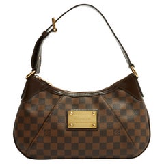 Louis Vuitton 2010 Sac Thames LV Damier Ebene Canvas Shoulder Bag