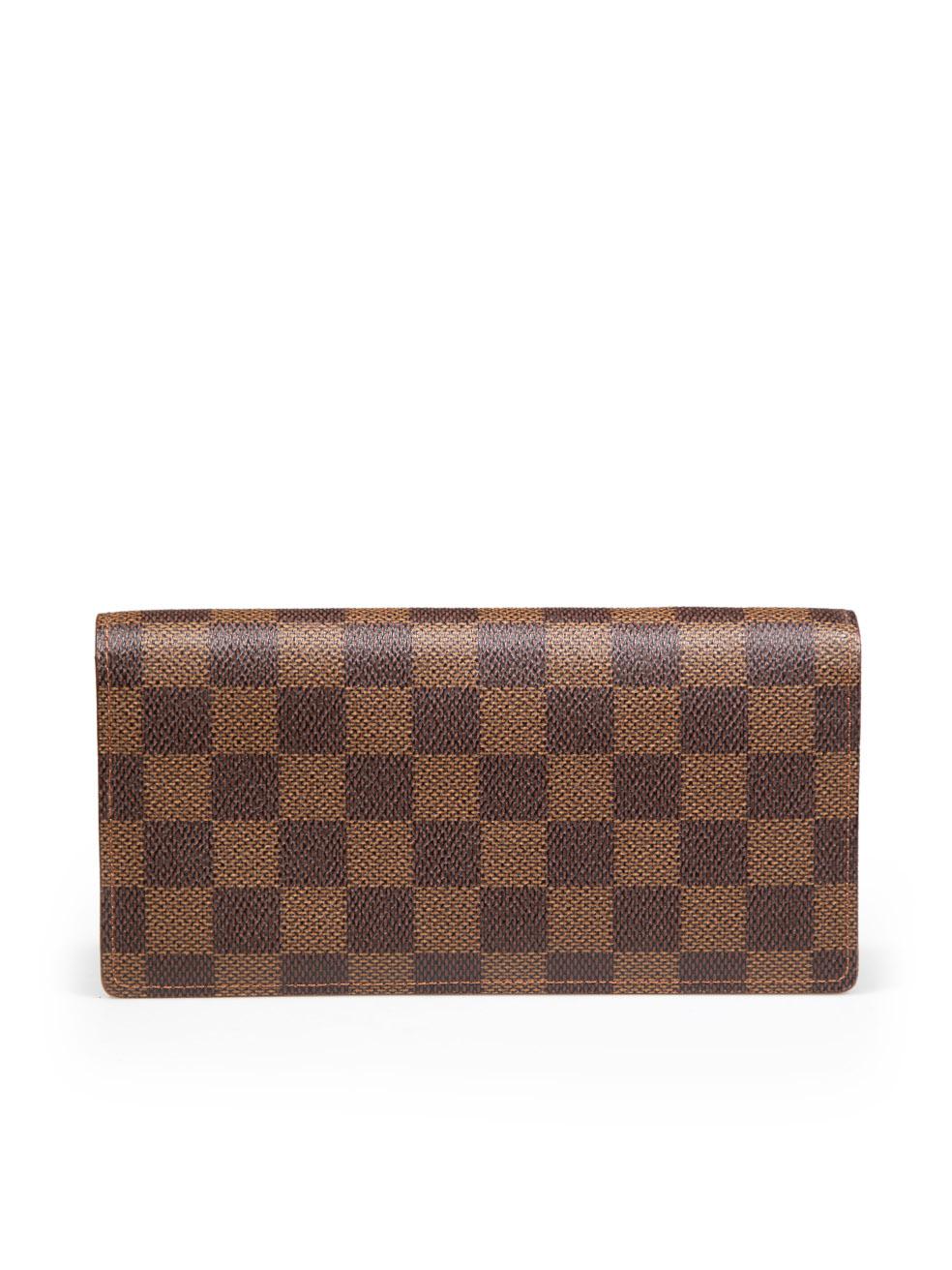 Louis Vuitton 2011 Brown Damier Ebene Long Wallet In Excellent Condition In London, GB