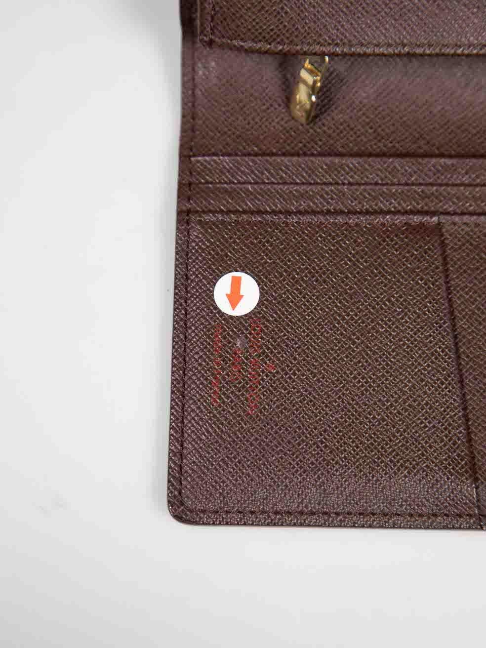 Louis Vuitton 2011 Brown Damier Ebene Long Wallet 2