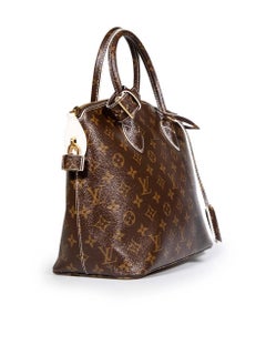 Louis Vuitton 2011 Brown Leather Monogram Fetish Lockit Bag