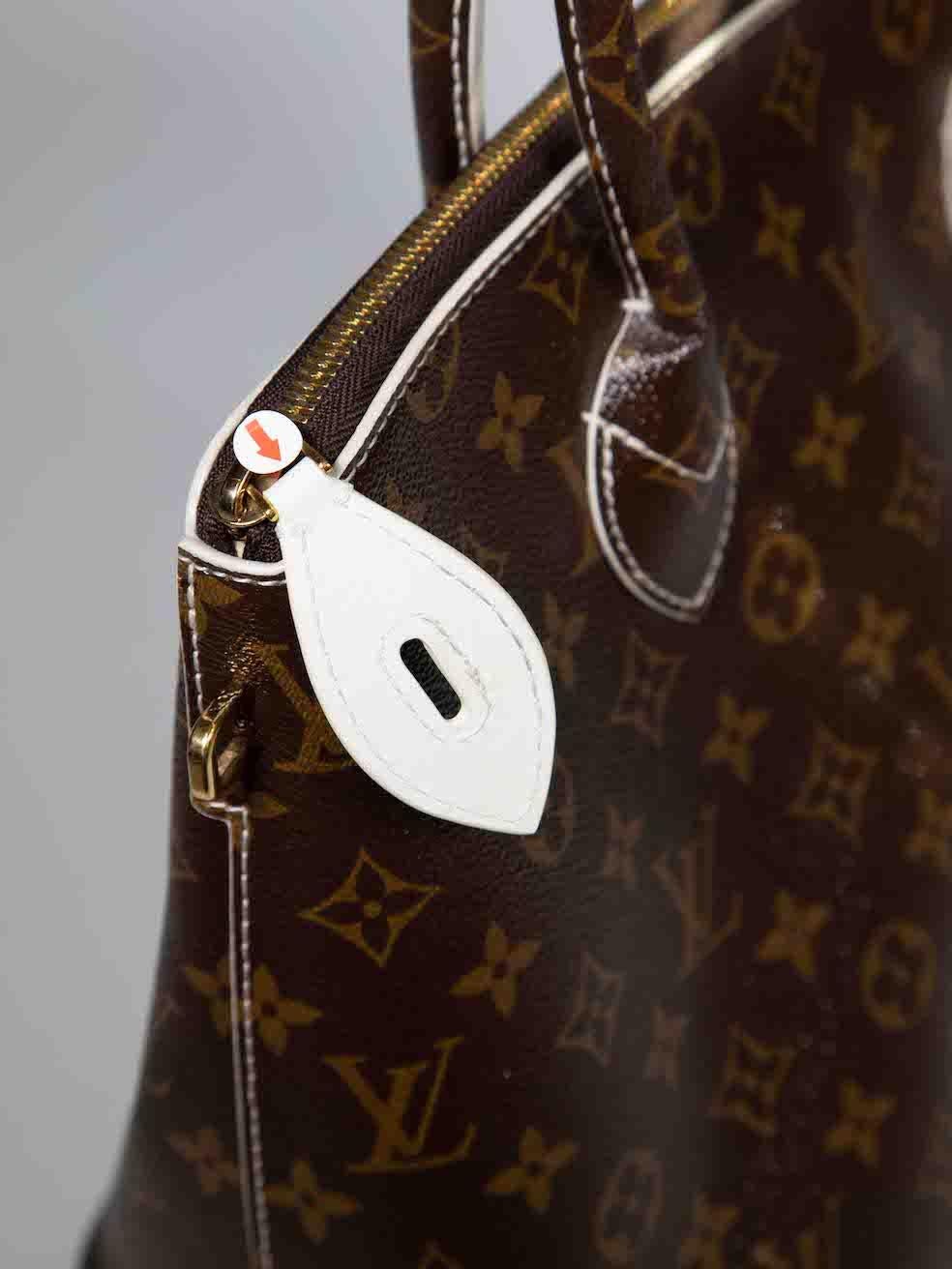 Louis Vuitton 2011 Brown Leather Monogram Fetish Lockit Bag 2