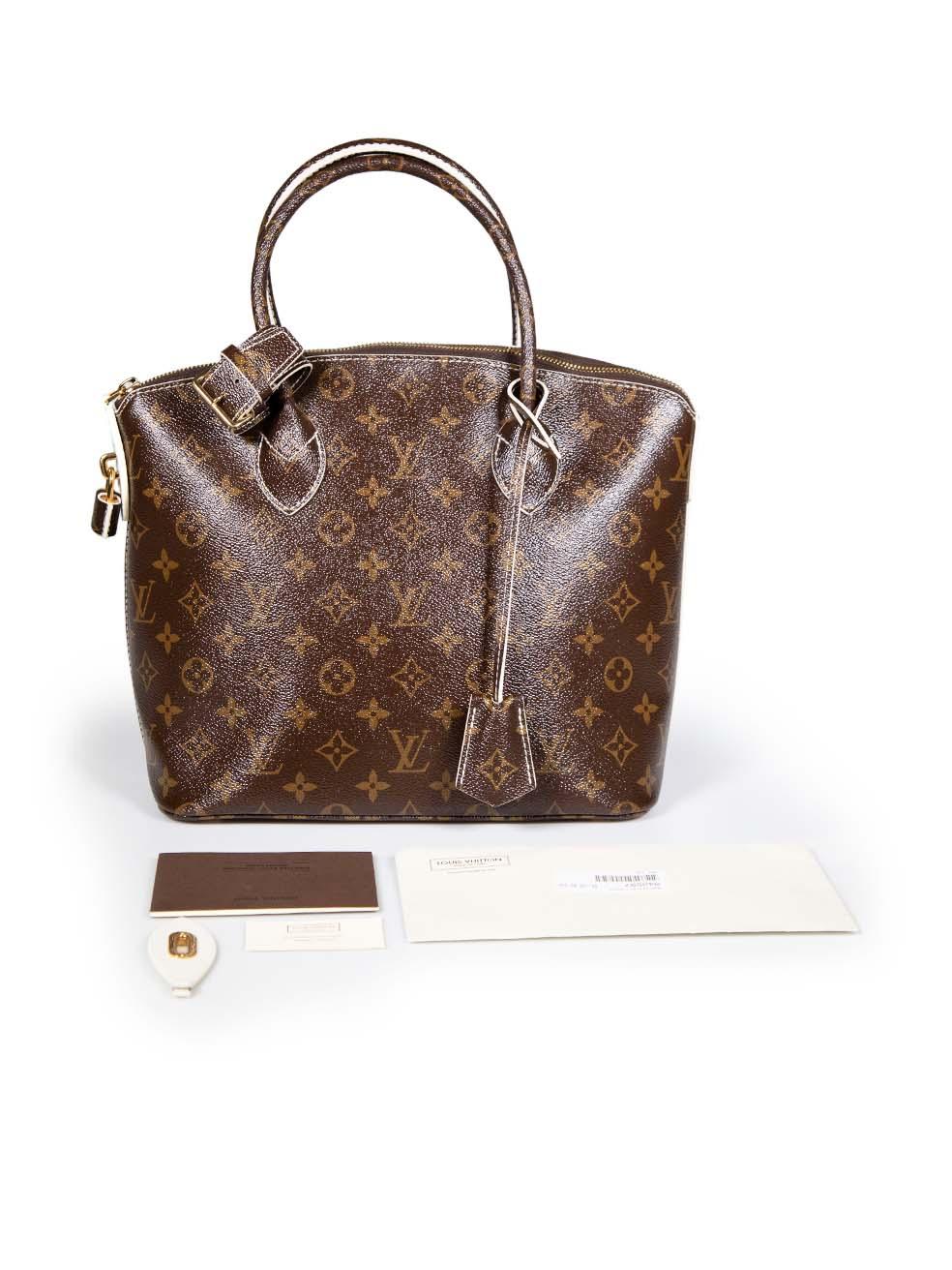 Louis Vuitton 2011 Brown Leather Monogram Fetish Lockit Bag 3