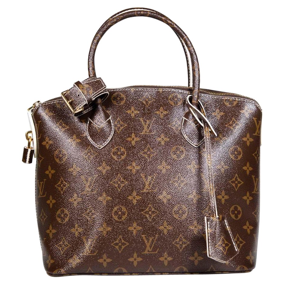 Louis Vuitton 2011 Brown Leather Monogram Fetish Lockit Bag