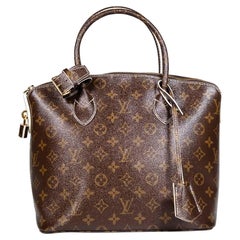 Louis Vuitton 2011 Brown Leather Monogram Fetish Lockit Bag