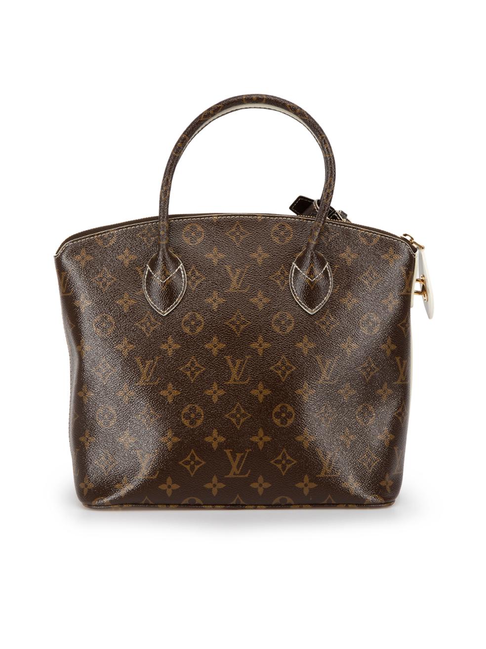 Louis Vuitton 2011 Brown Leather Monogram Fetish Lockit Handbag In New Condition In London, GB