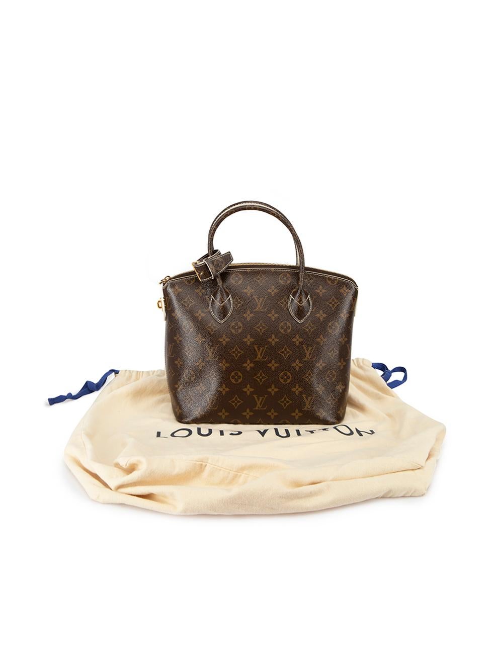 Louis Vuitton 2011 Brown Leather Monogram Fetish Lockit Handbag 2