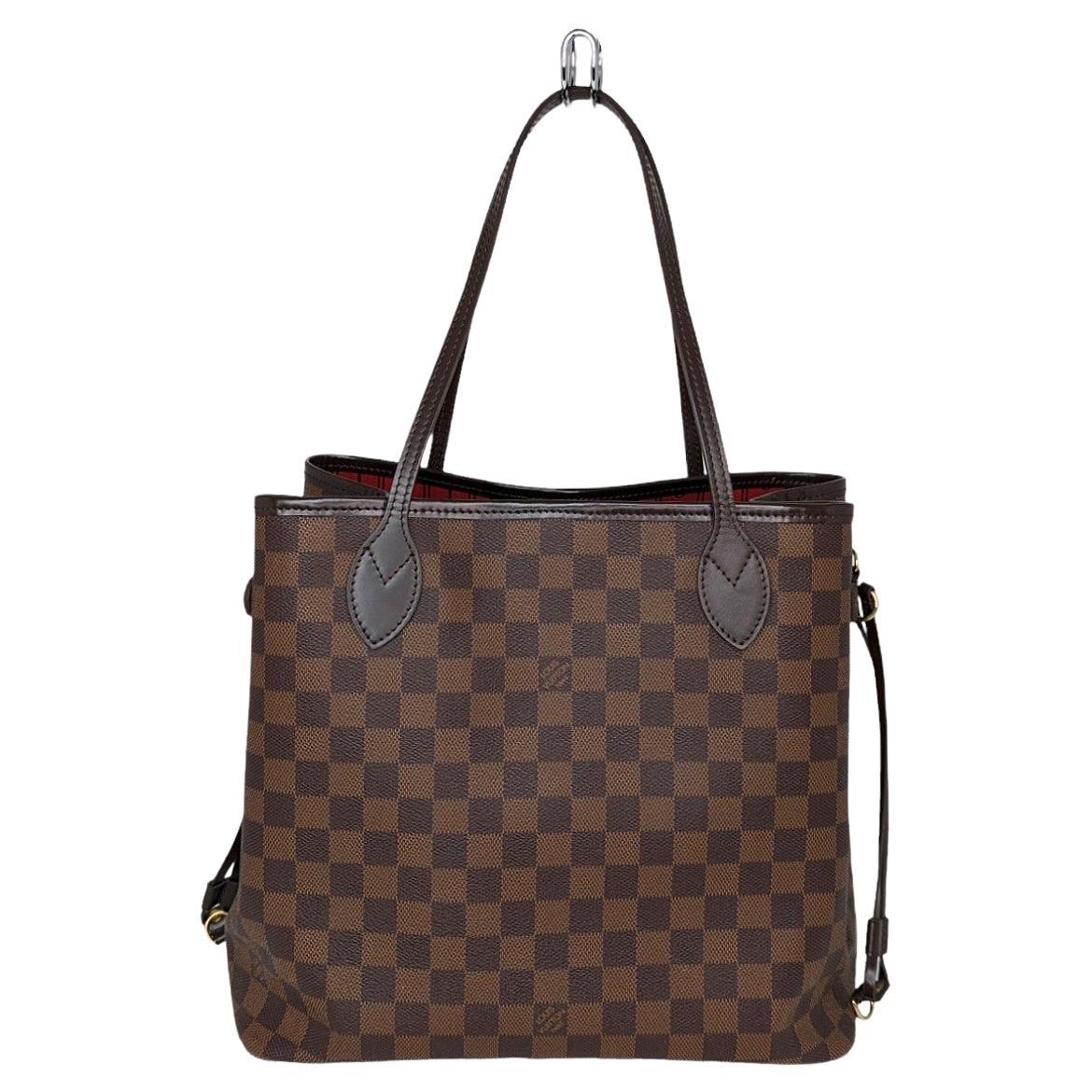 Louis Vuitton 2011 Damier Ebene Neverfull MM Tote For Sale