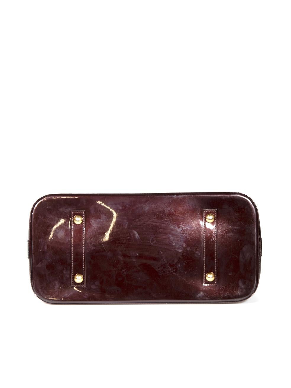 Women's Louis Vuitton 2011 Purple Patent Leather Monogram Amarante Vernis Alma GM