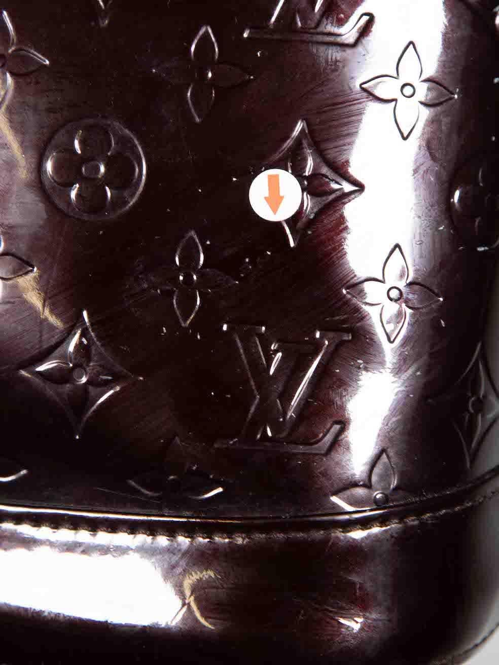 Louis Vuitton 2011 Purple Patent Leather Monogram Amarante Vernis Alma GM 2