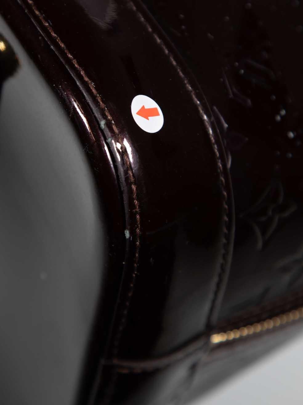 Louis Vuitton 2011 Purple Patent Leather Monogram Amarante Vernis Alma GM 3