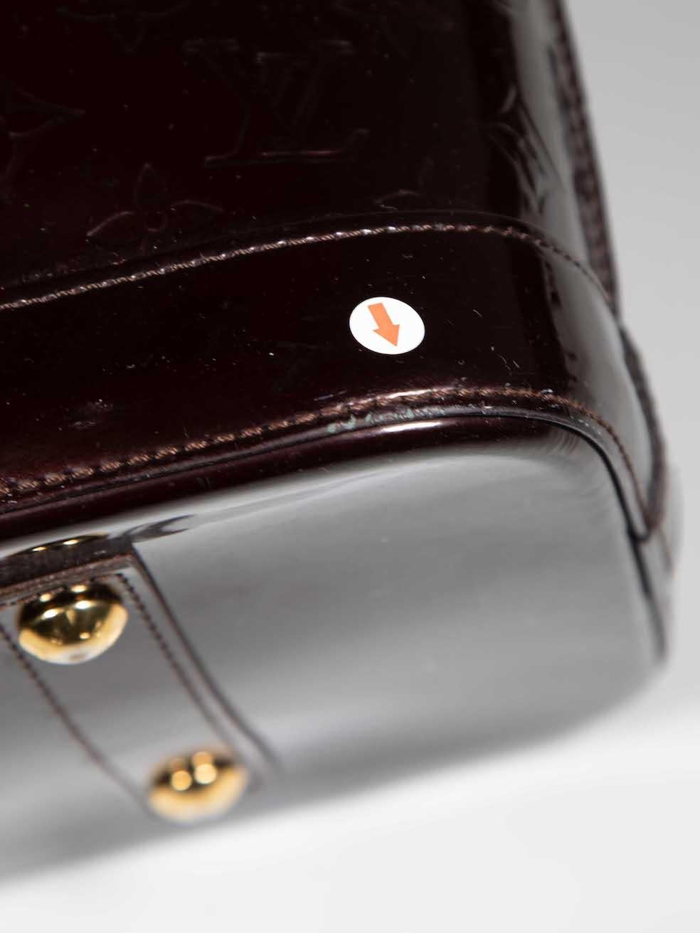 Louis Vuitton 2011 Purple Patent Leather Monogram Amarante Vernis Alma GM 4