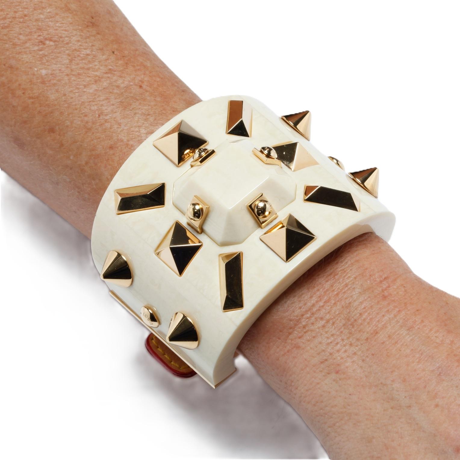 Louis Vuitton 2012 Bracciale Manchette Marc Jacobs LV Snails Catwalk Maxi Cuff in vendita 2