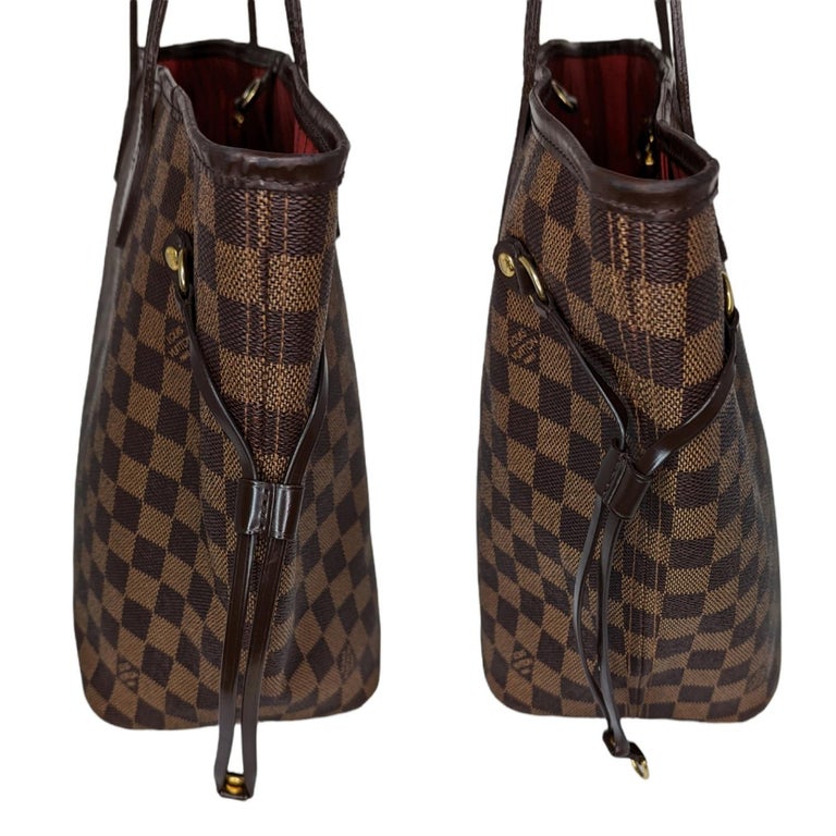 Louis Vuitton 2012 Damier Ebene Neverfull MM Tote In Good Condition For Sale In Scottsdale, AZ