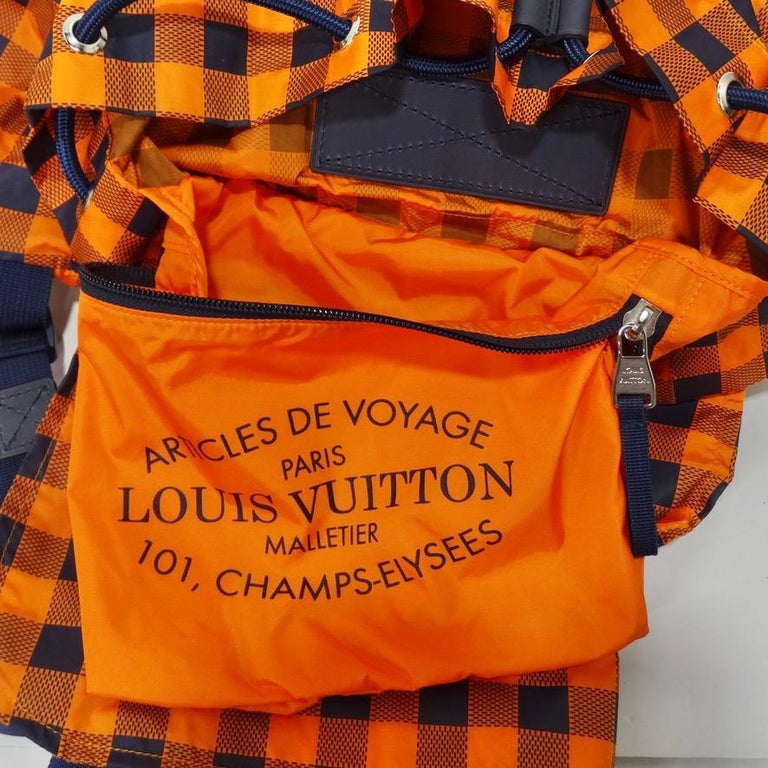 Louis Vuitton Orange Damier Nylon Masai Adventure Duffle Bag