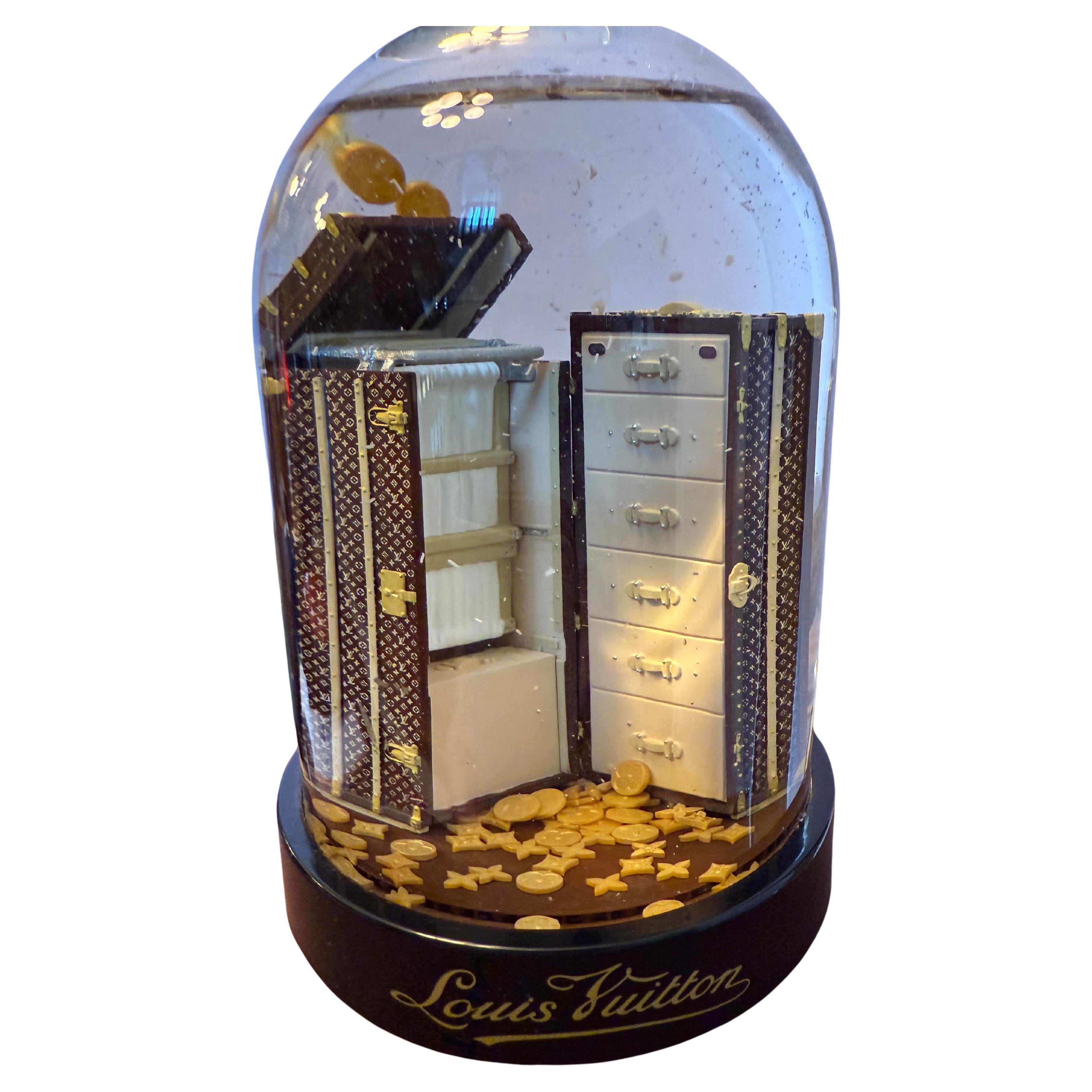 Louis Vuitton 2013 Miniature Wardrobe Trunk Snow Globe Decorative Item For Sale