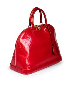 Louis Vuitton 2013 Red Patent Leather Vernis Alma GM