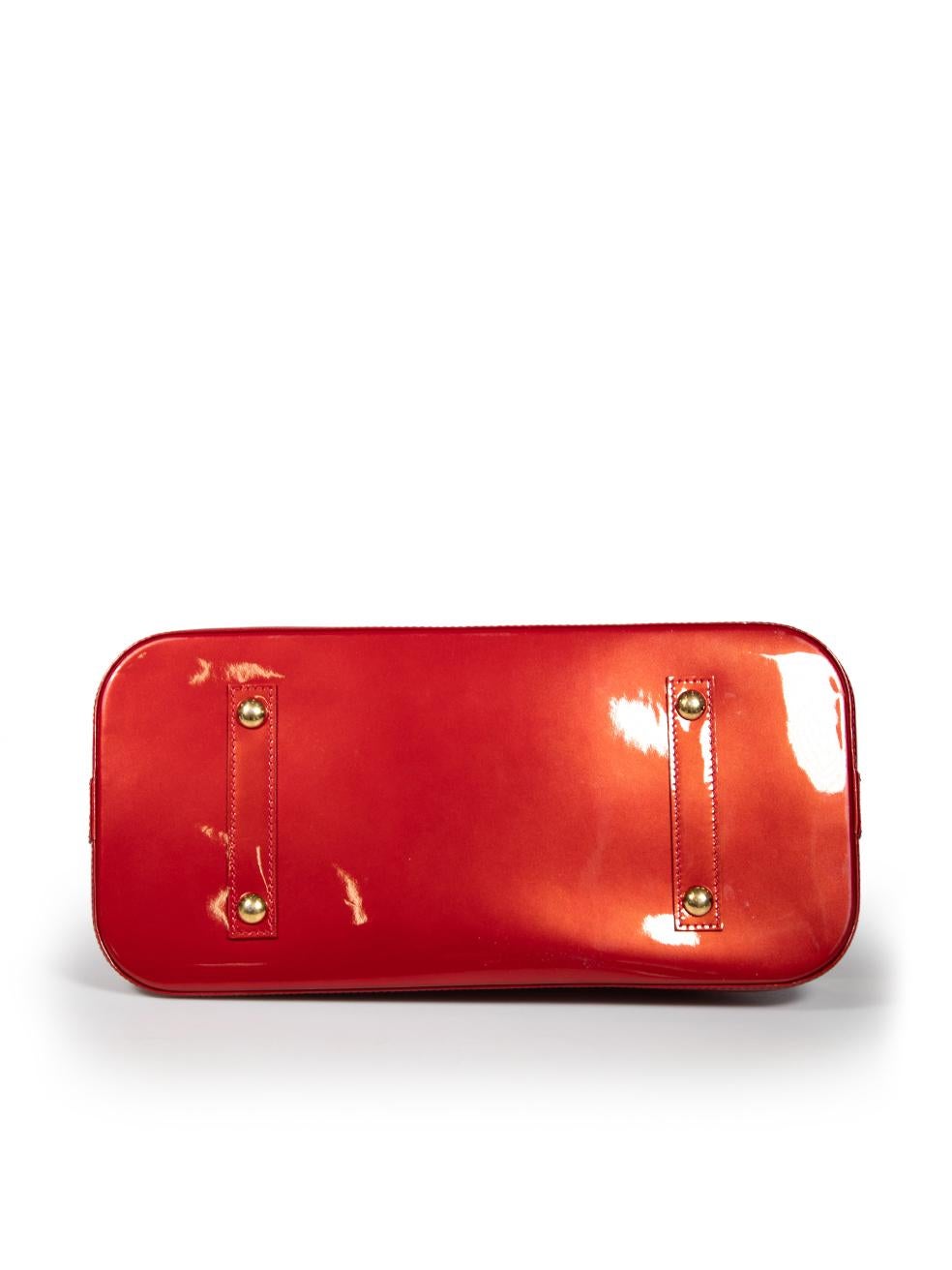Women's Louis Vuitton 2013 Red Patent Leather Vernis Alma GM