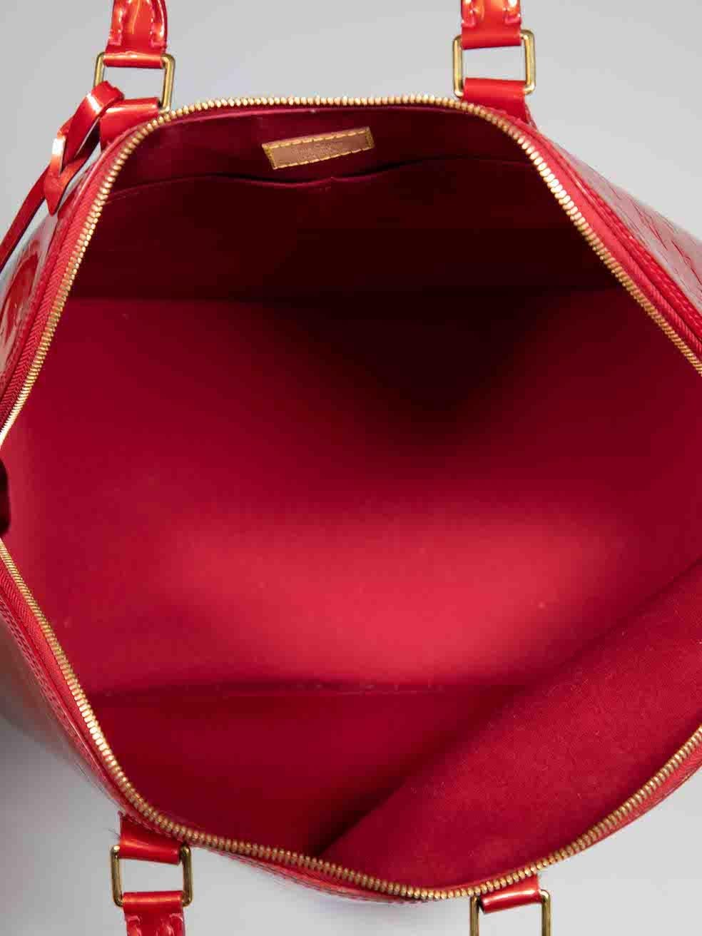 Louis Vuitton 2013 Red Patent Leather Vernis Alma GM 1