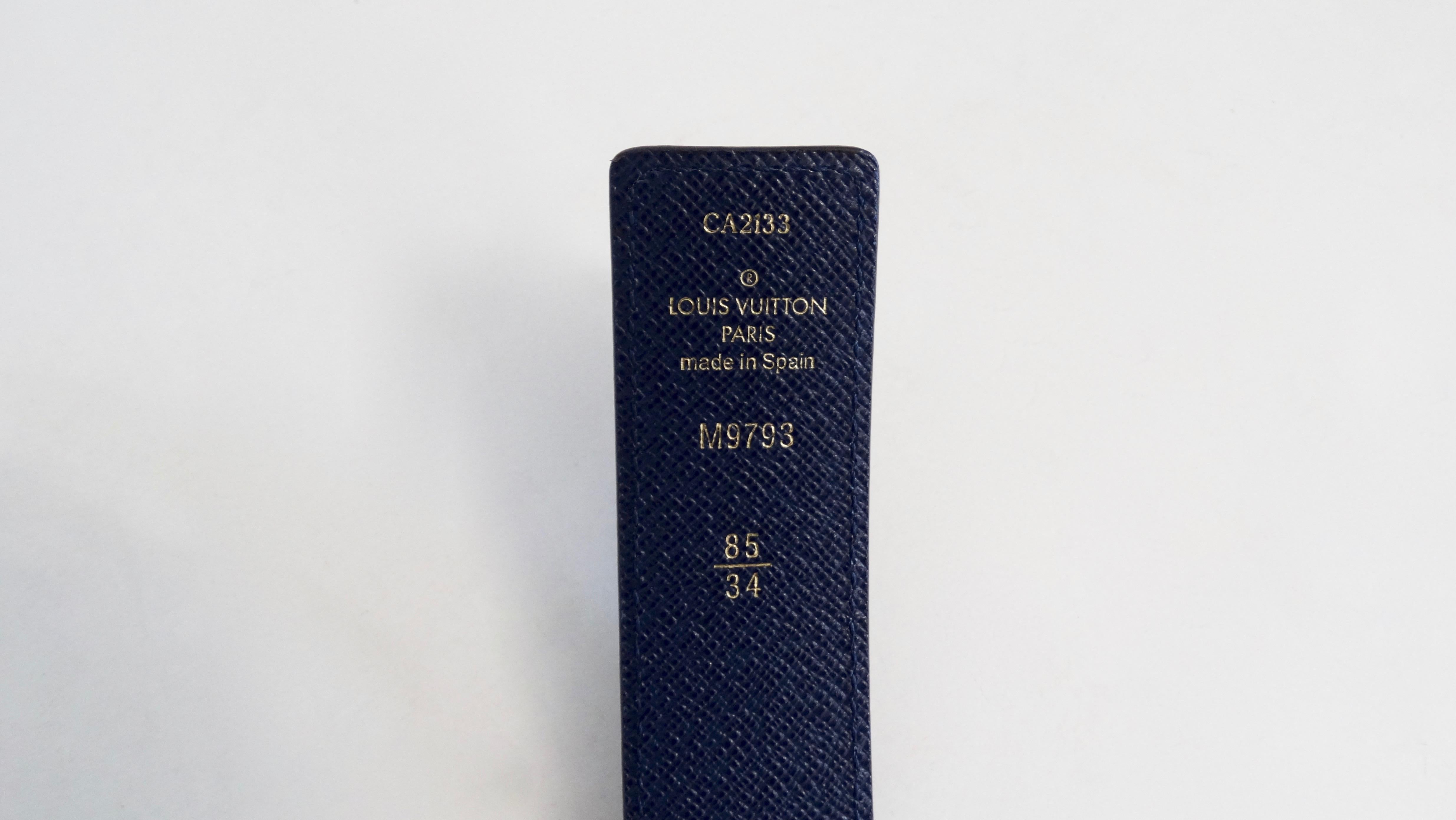 Black Louis Vuitton 2013 Reversible Monogram Belt