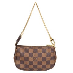 Louis Vuitton 2014 Brown Damier Ebene Mini Pochette