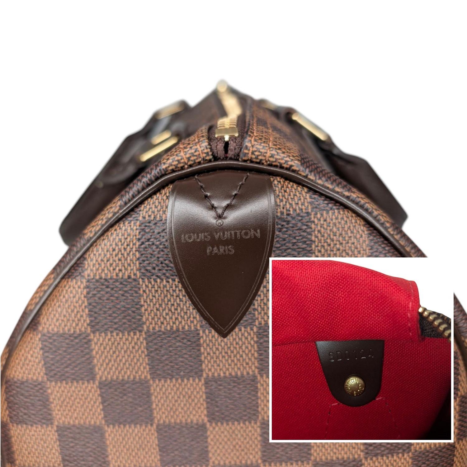 Louis Vuitton 2014 Damier Ebene Speedy 30 Satchel For Sale 3