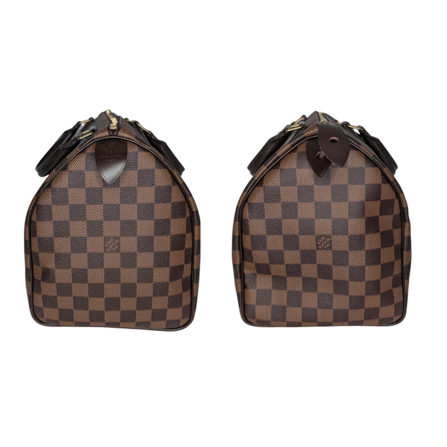 Louis Vuitton 2014 Damier Ebene Speedy 30 Satchel In Excellent Condition For Sale In Scottsdale, AZ
