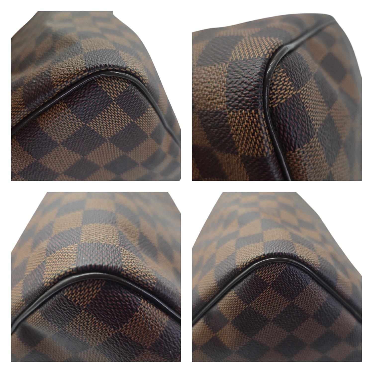 Louis Vuitton 2014 Damier Ebene Speedy 30 Satchel For Sale 4