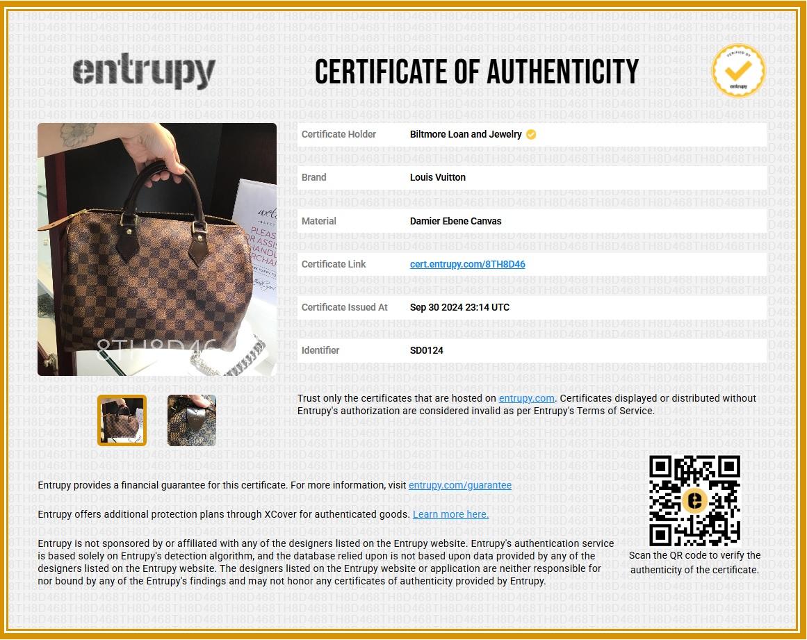 Louis Vuitton 2014 Damier Ebene Speedy 30 Satchel For Sale 5