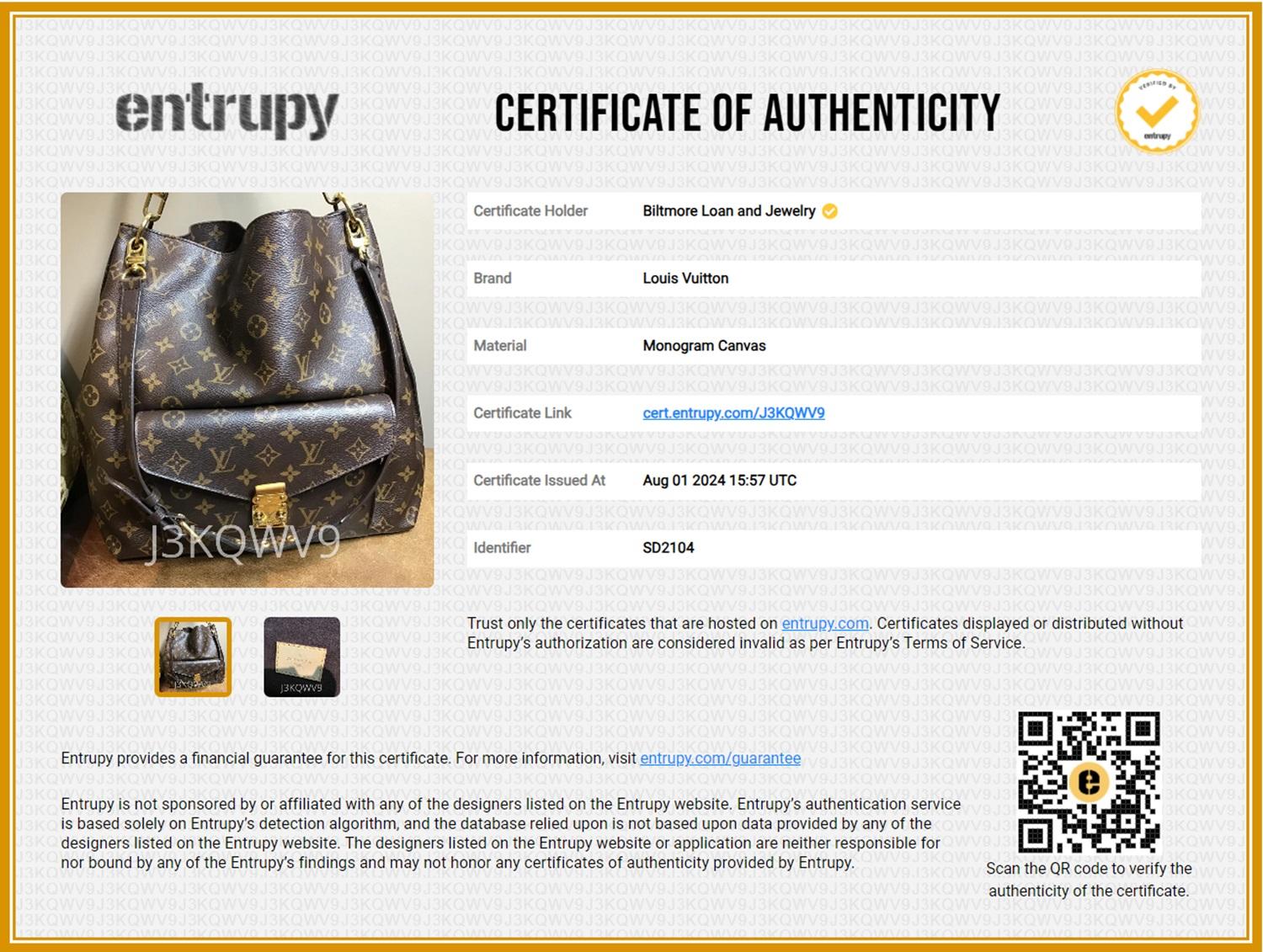 Louis Vuitton 2014 Monogram Canvas Metis Hobo Bag For Sale 7