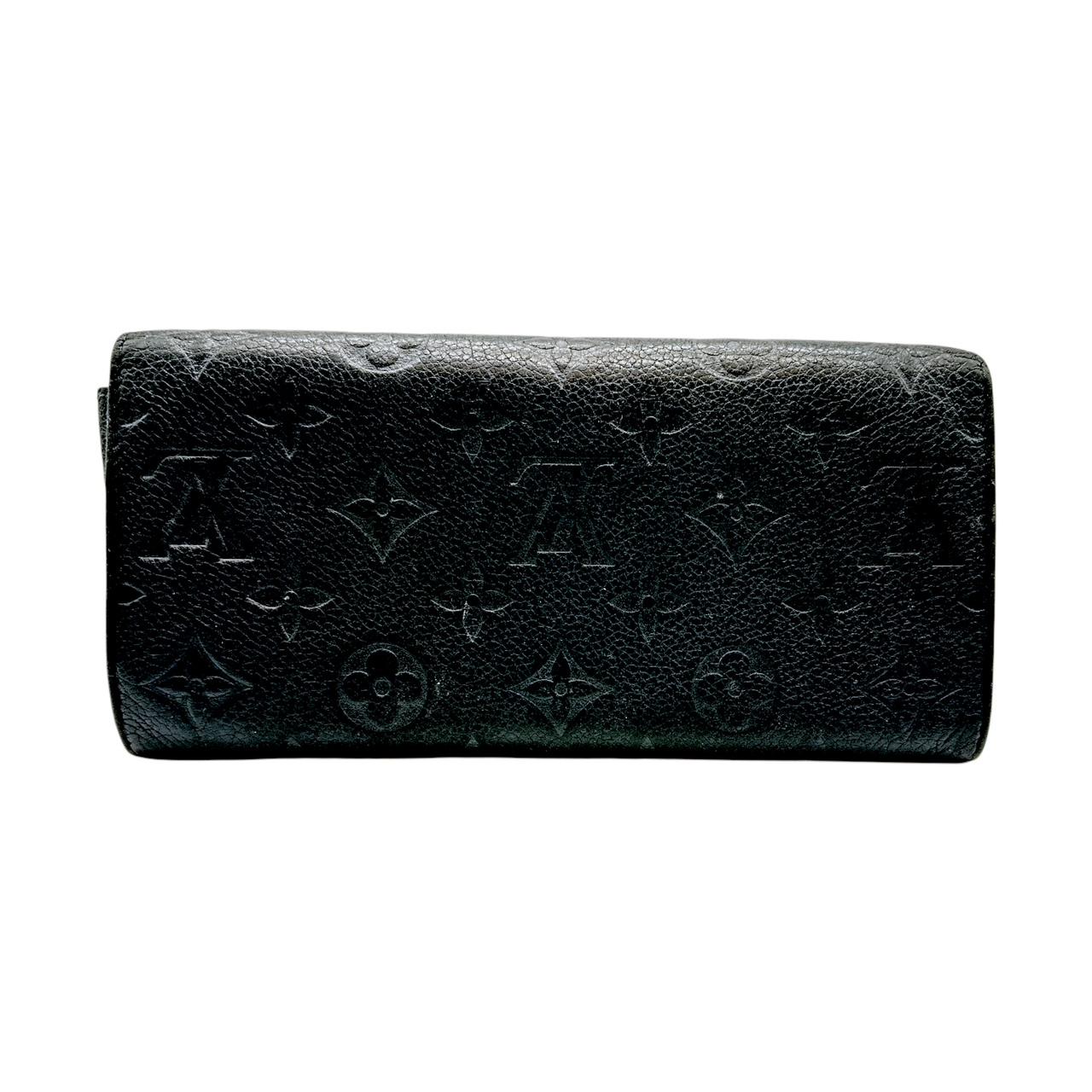 Louis Vuitton 2014 Monogram Empreinte Curieuse Wallet Black In Good Condition For Sale In Scottsdale, AZ