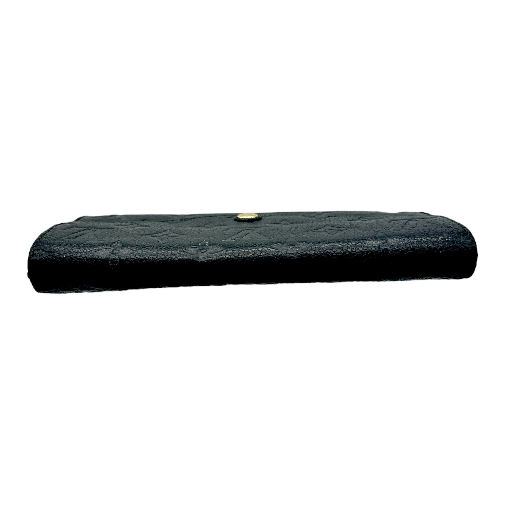 Louis Vuitton 2014 Monogram Empreinte Curieuse Wallet Black For Sale 2