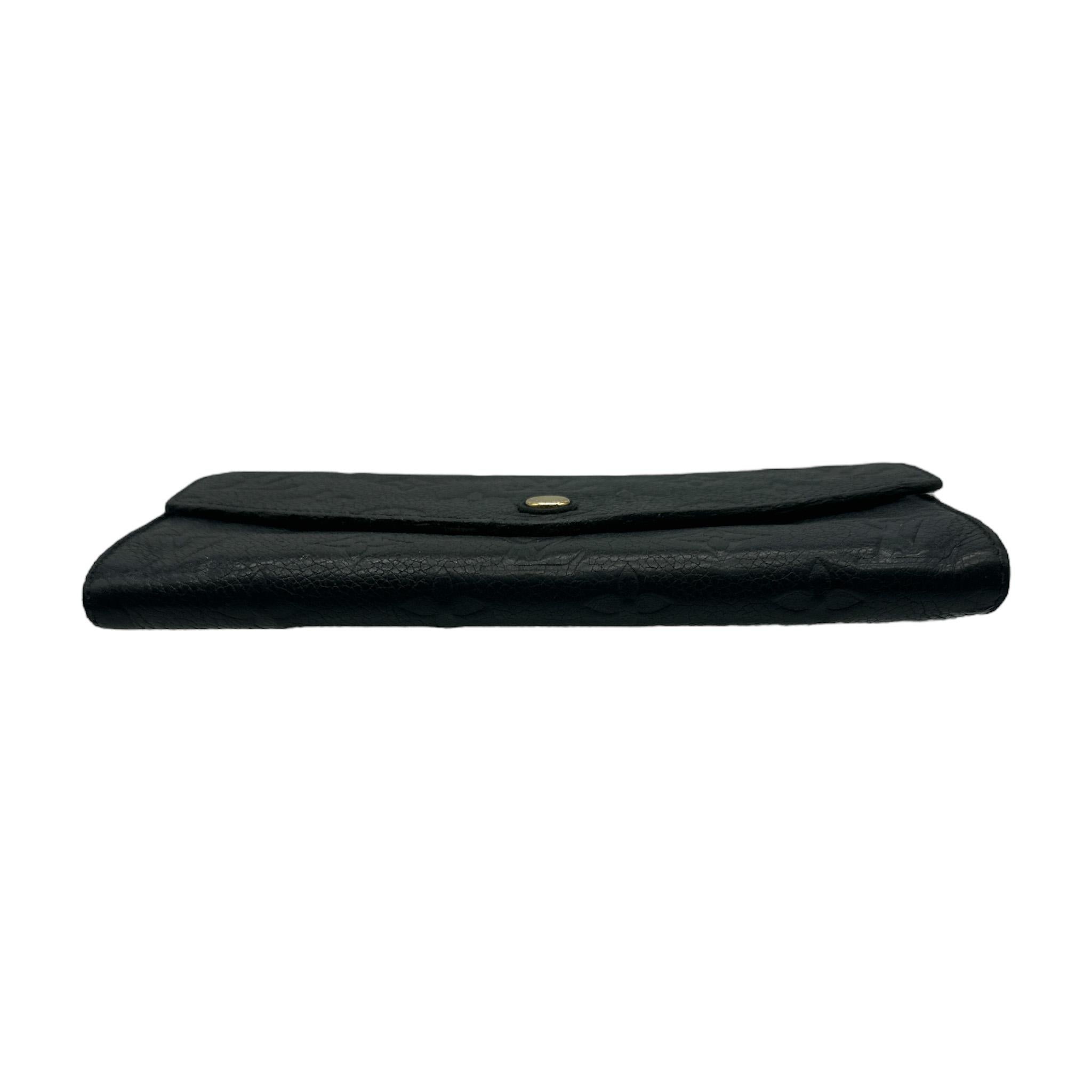 Louis Vuitton 2014 Monogram Empreinte Curieuse Wallet Black For Sale 3