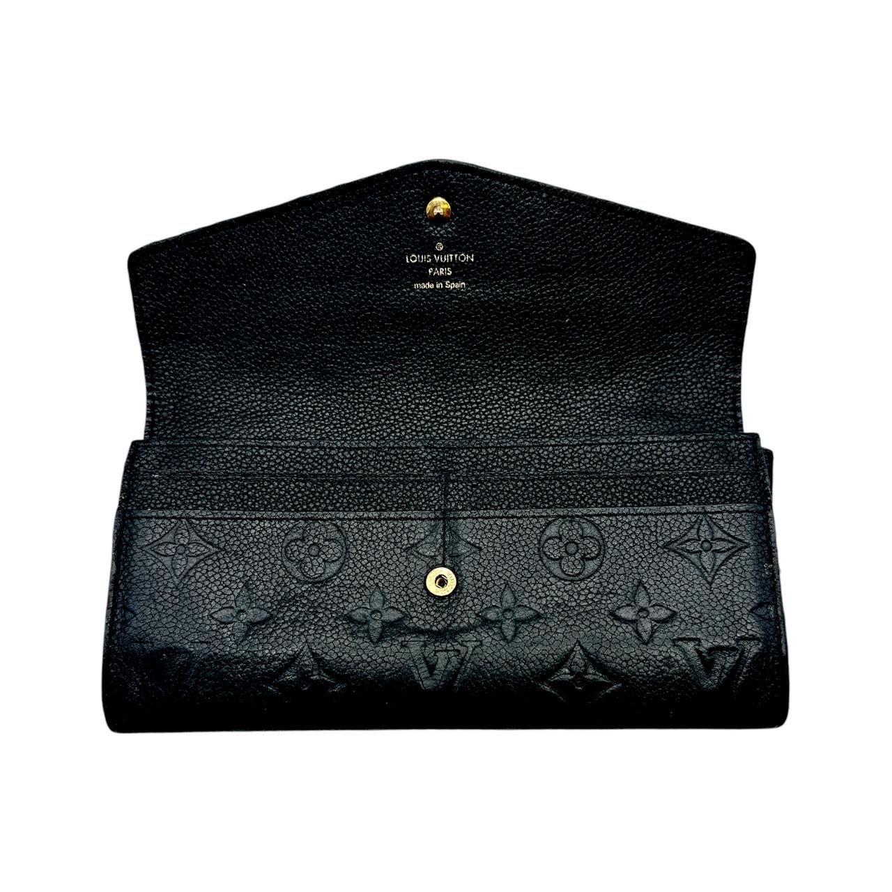 Louis Vuitton 2014 Monogram Empreinte Curieuse Wallet Black For Sale 4