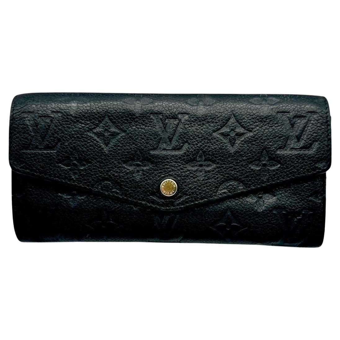 Louis Vuitton 2014 Monogram Empreinte Curieuse Wallet Black For Sale