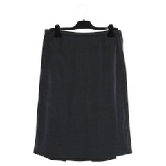 Louis Vuitton 2015 Black Straight Pleated Skirt FR40/42