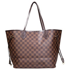 Louis Vuitton 2015 Brown Neverfull MM Damier Ebene