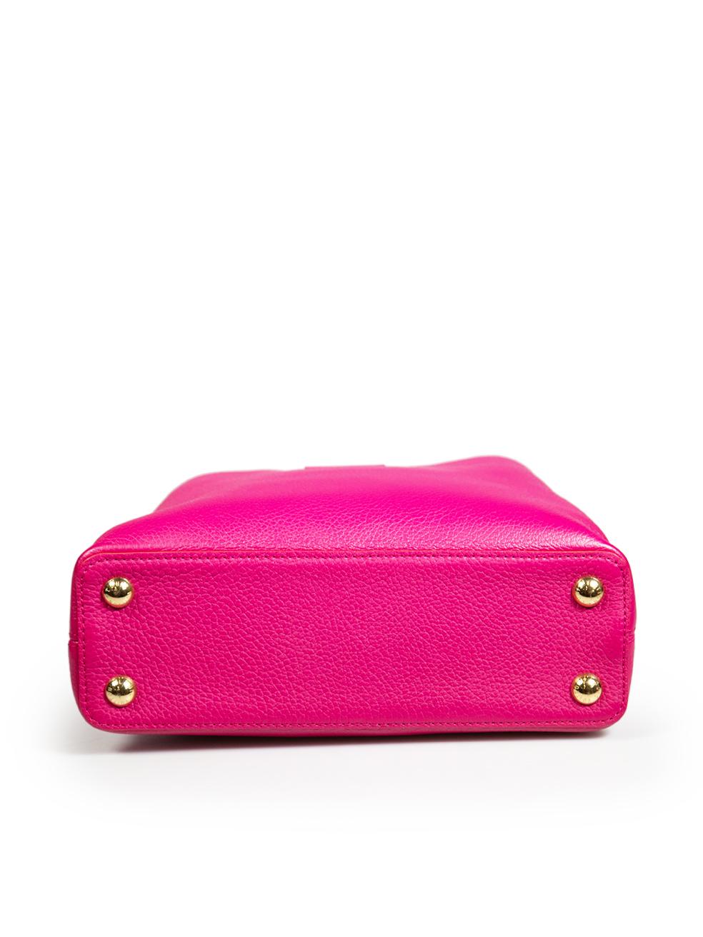 Women's Louis Vuitton 2015 Pink Leather Capucines BB Bag