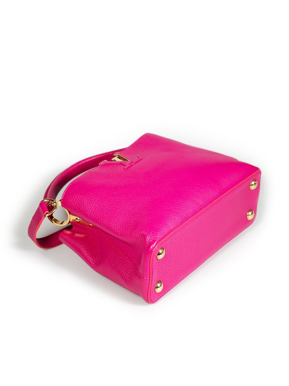 Louis Vuitton 2015 Pink Leather Capucines BB Bag 4
