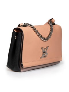 Louis Vuitton 2015 Pink Leather Colourblock Lockme II BB Crossbody Bag