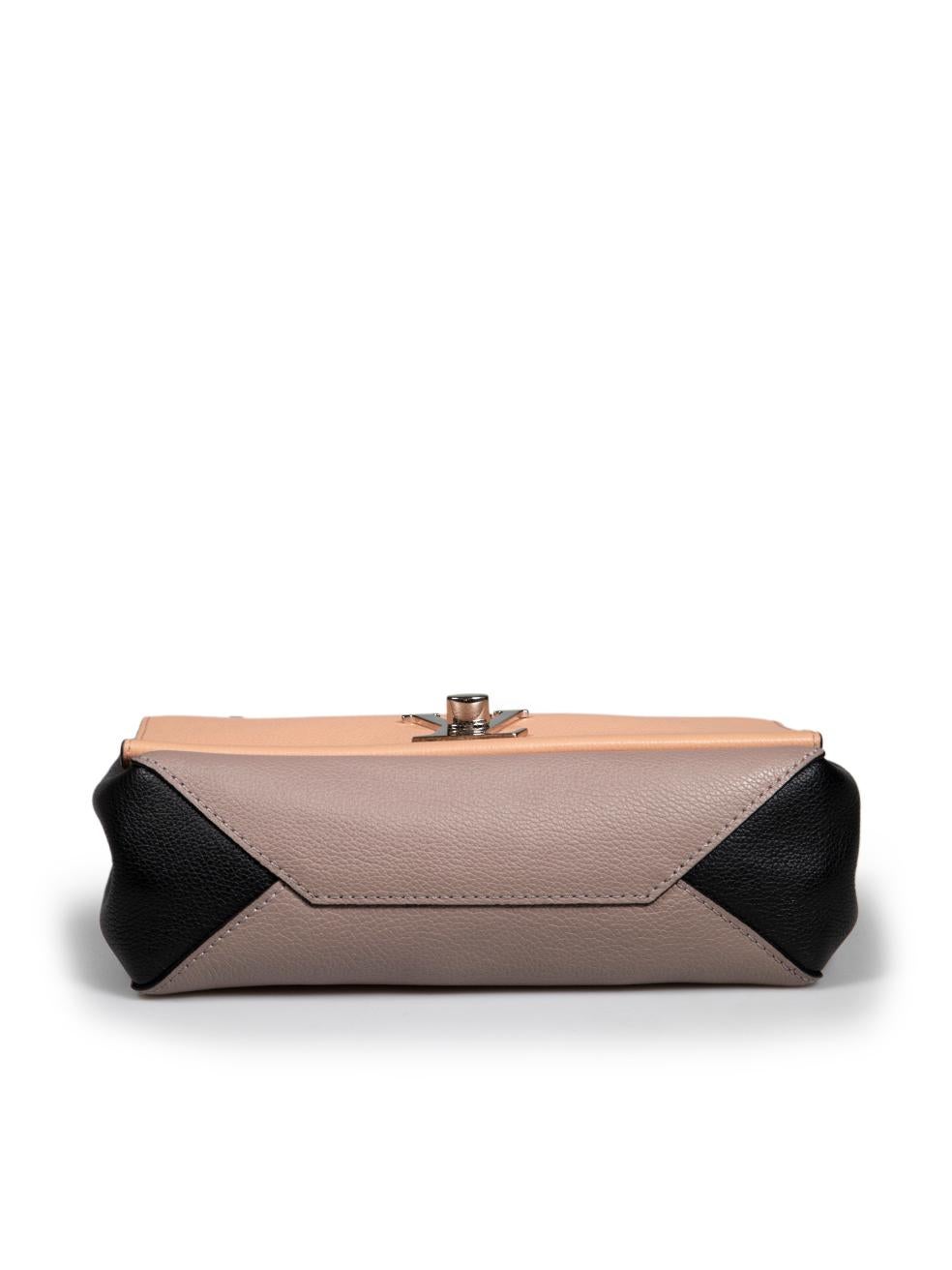 Women's Louis Vuitton 2015 Pink Leather Colourblock Lockme II BB Crossbody Bag For Sale