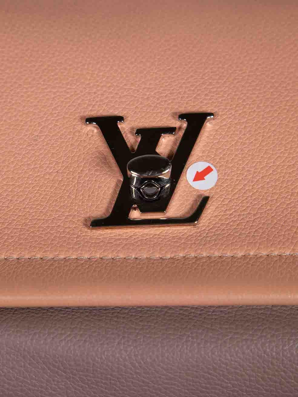 Louis Vuitton 2015 Pink Leather Colourblock Lockme II BB Crossbody Bag For Sale 3