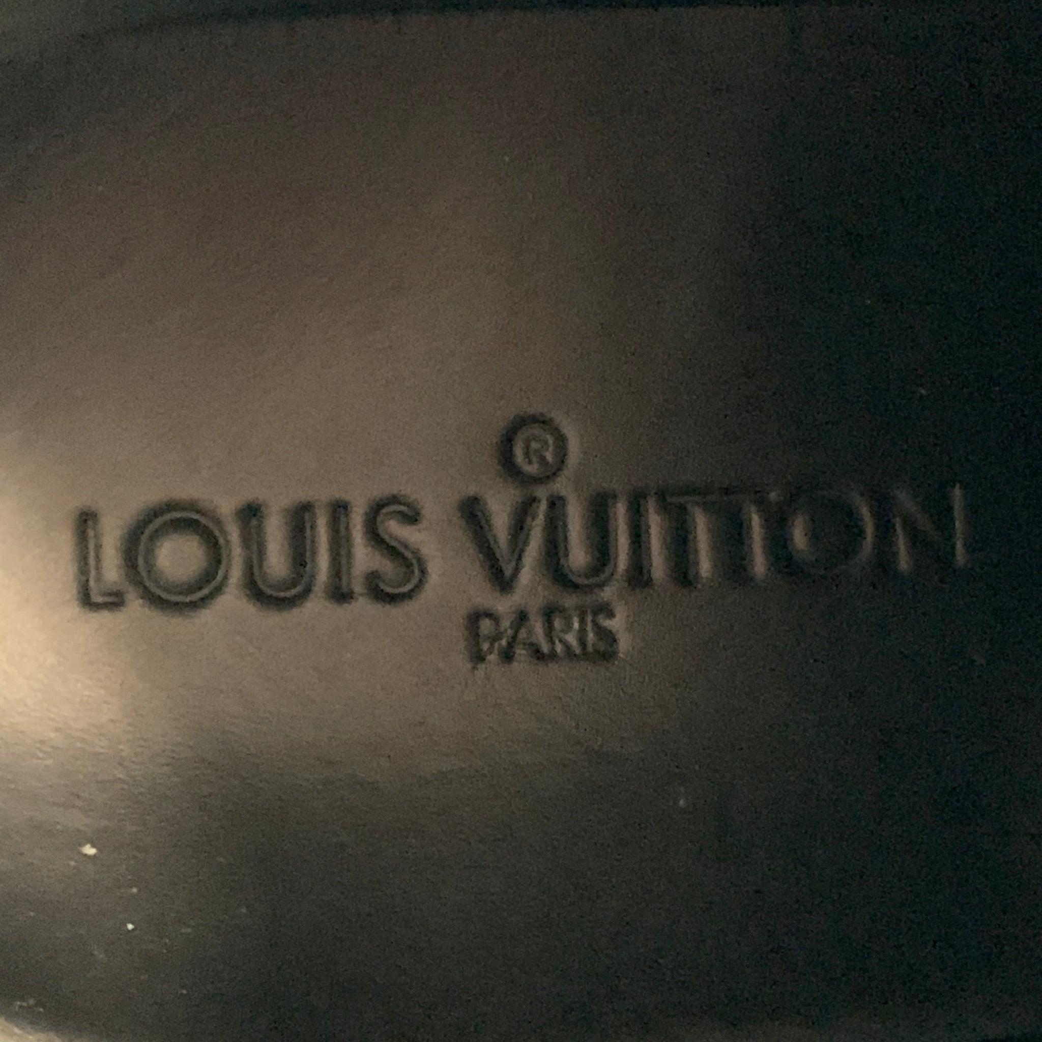 LOUIS VUITTON 2015 Size 10 Black Red Calfskin Damier Blizzard Boots 3