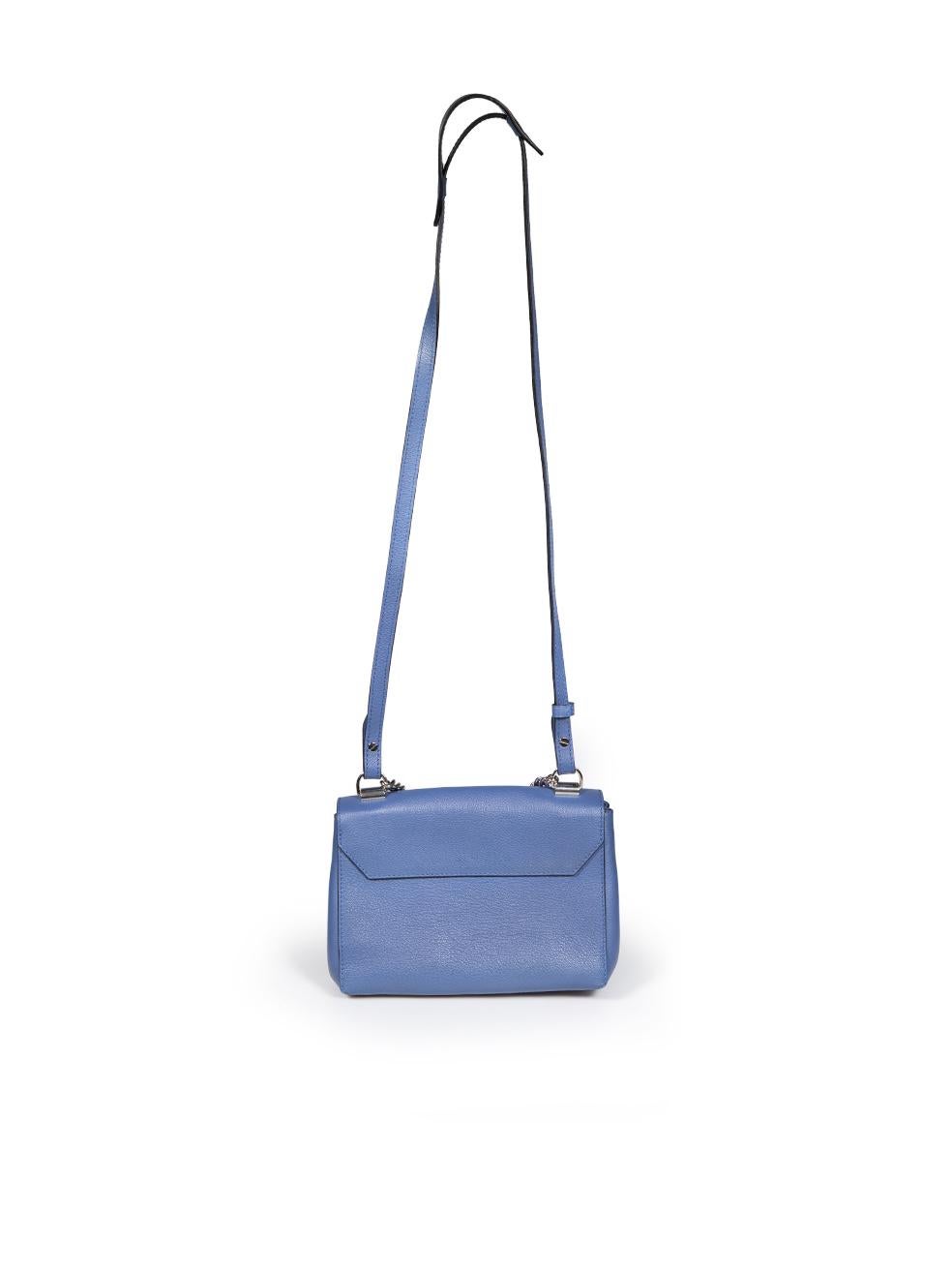 Louis Vuitton 2016 Blue Leather Lockme II BB Bag In Excellent Condition In London, GB