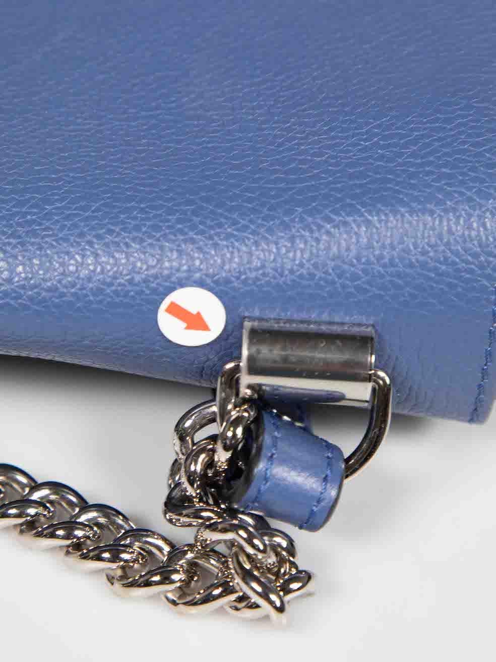 Louis Vuitton 2016 Blue Leather Lockme II BB Bag For Sale 3
