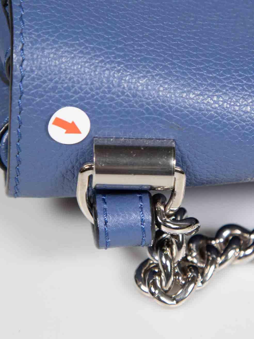 Louis Vuitton 2016 Blue Leather Lockme II BB Bag For Sale 4