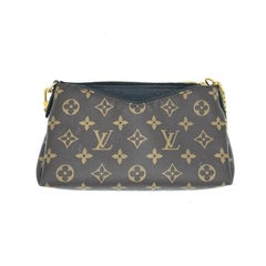 Louis Vuitton 2016 Monogram Pallas Clutch Black Crossbody